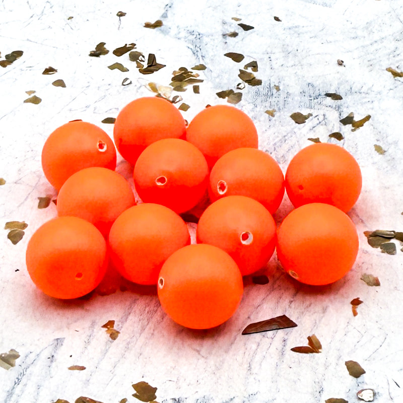 12mm Neon Orange Premium Austrian Crystal Pearls - 12pcs
