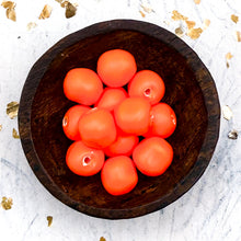 Load image into Gallery viewer, 8mm Neon Orange Premium Crystal Pearl Beads - 12 pcs
