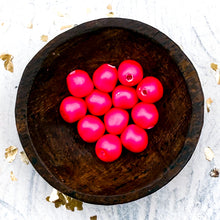 Load image into Gallery viewer, 6mm Neon Pink Premium Crystal Pearl Beads - 12 pcs
