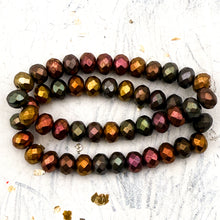Load image into Gallery viewer, Pre-Order 5x7mm Metallic Mix Faceted Rondelle Czech Bead Strand

