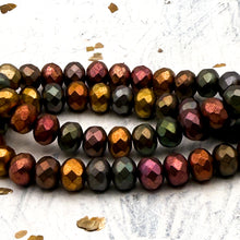 Load image into Gallery viewer, Pre-Order 5x7mm Metallic Mix Faceted Rondelle Czech Bead Strand
