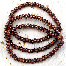 Load image into Gallery viewer, 2x3mm Rondelle Pink with Copper Finish Bead Strand
