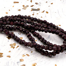 Load image into Gallery viewer, 3mm Melon Black with a Picasso Finish Bead Strand
