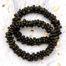 Load image into Gallery viewer, 4mm Forget-Me-Not Spacers Black with Etched, Picasso, and Gold Finishes
