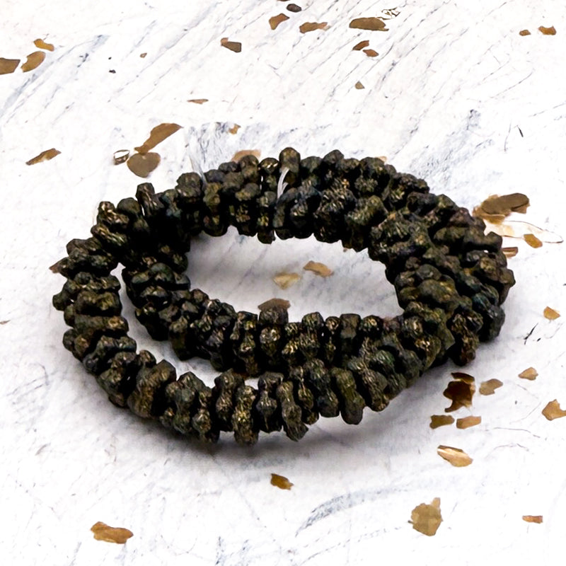 4mm Forget-Me-Not Spacers Black with Etched, Picasso, and Gold Finishes