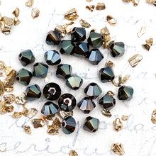 Load image into Gallery viewer, 4mm Double Bronze Shade Premium Crystal Bicone Bead Set - 24 Pcs
