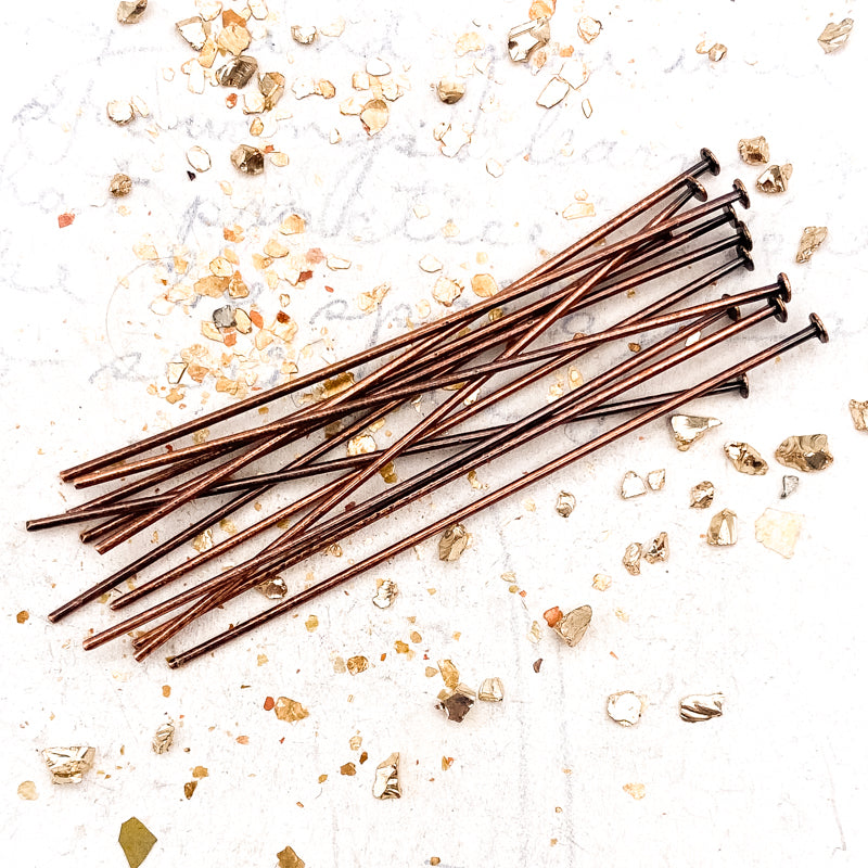 Antique Copper Head Pins