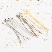 Load image into Gallery viewer, Balled Mixed Metal Head Pins - 36 pcs
