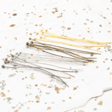 Load image into Gallery viewer, Balled Mixed Metal Head Pins - 36 pcs
