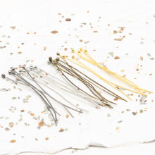 Load image into Gallery viewer, Balled Mixed Metal Head Pins - 36 pcs
