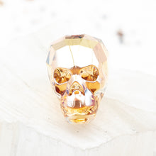Load image into Gallery viewer, 19mm Metallic Sunshine Premium Crystal Skull Bead
