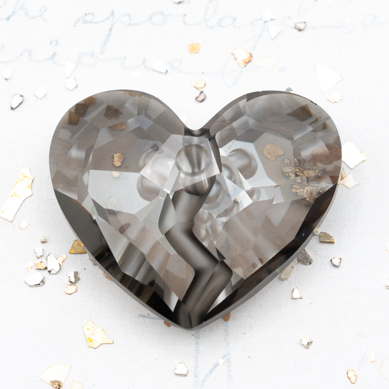 Pre-Order 36mm Large Satin Forever 1 Heart Premium Crystal Pendant