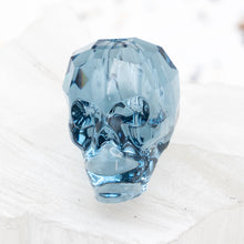 Load image into Gallery viewer, 19mm Denim Blue Premium Crystal Skull Bead
