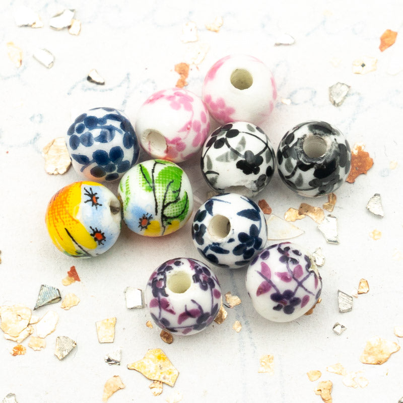 Little Flower Garden Flower Beads - 10 pcs - Paris Find