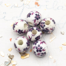 Load image into Gallery viewer, Little Pansy Flower Beads - 6 pcs - Paris Find
