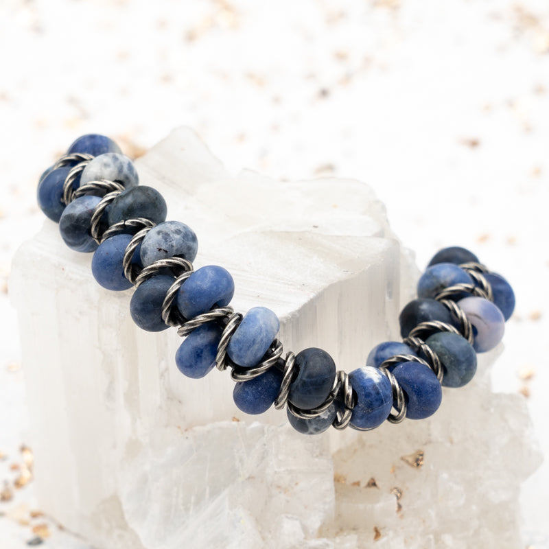 Sodalite Premium Chevron Bracelet Kit