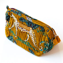 Load image into Gallery viewer, Mustard Velvet Makeup Bag - Paris Find!
