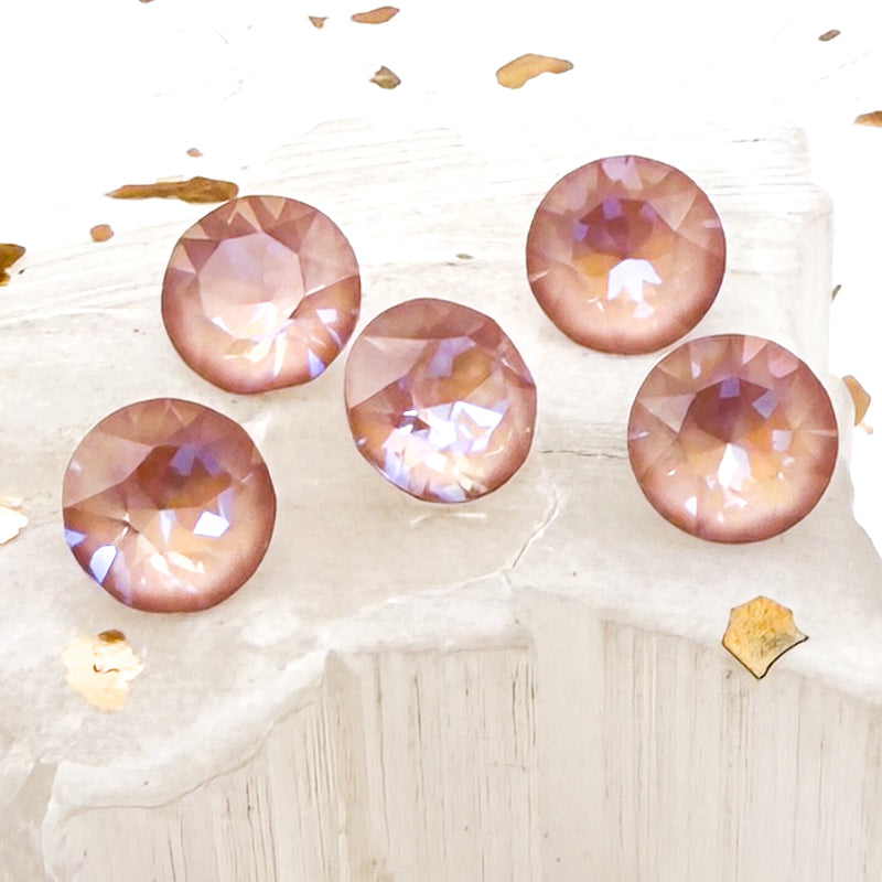 Dusty Pink DeLite Unfoiled Crystal Set - 5pcs