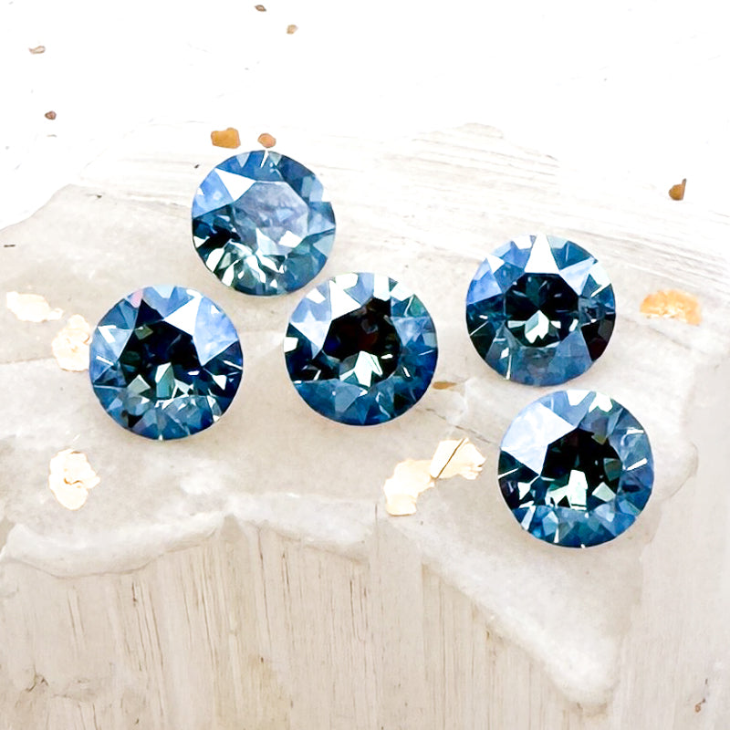 Aquamarine Moonlight Foiled Crystal Set - 5pcs
