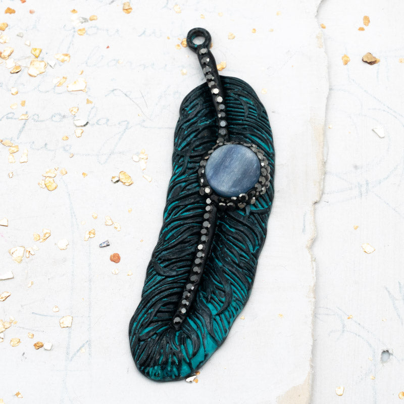 Exquisite Feather Pendant - Tucson Find
