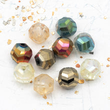 Load image into Gallery viewer, 10mm Electroplated Faceted Round Glass Bead Set - 10 Pcs
