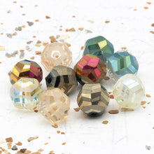 Load image into Gallery viewer, 10mm Electroplated Faceted Round Glass Bead Set - 10 Pcs
