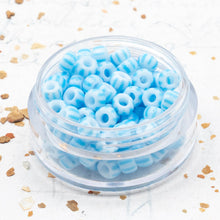 Load image into Gallery viewer, 6/0 Sky Blue Striped Seed Bead Jar
