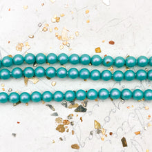 Load image into Gallery viewer, 4mm Iridescent Light Turquoise Premium Crystal Pearl Bead Strand - 4 Inches

