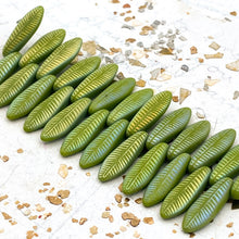 Load image into Gallery viewer, 5x16mm Matte Lime Green Dagger Bead Strand
