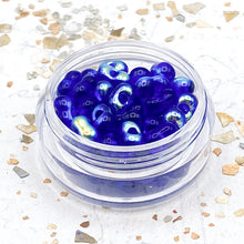 Load image into Gallery viewer, Chrome Blue Peanut Bead Jar
