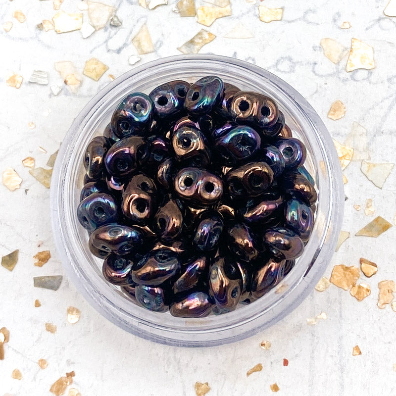 Metallic Galaxy Superduo 2-Hole Seed Beads