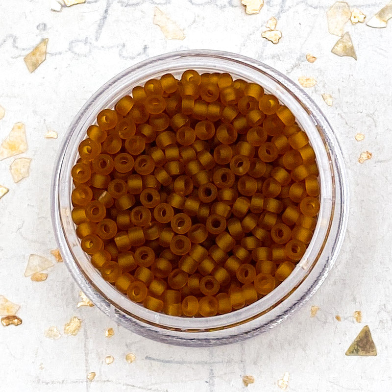 11/0 Dark Mustard Topaz Round Seed Beads