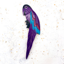 Load image into Gallery viewer, Purple Parrot Focal Big Flatback
