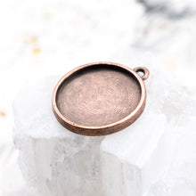 Load image into Gallery viewer, Antique Copper Single Sided Circle Pendant
