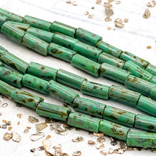 Load image into Gallery viewer, 9x4mm Picasso Palm Bugle Bead Strand
