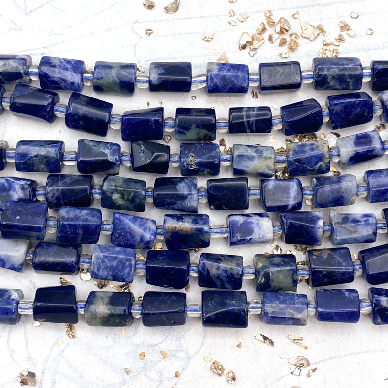 Sodalite Tube Gemstone Strand