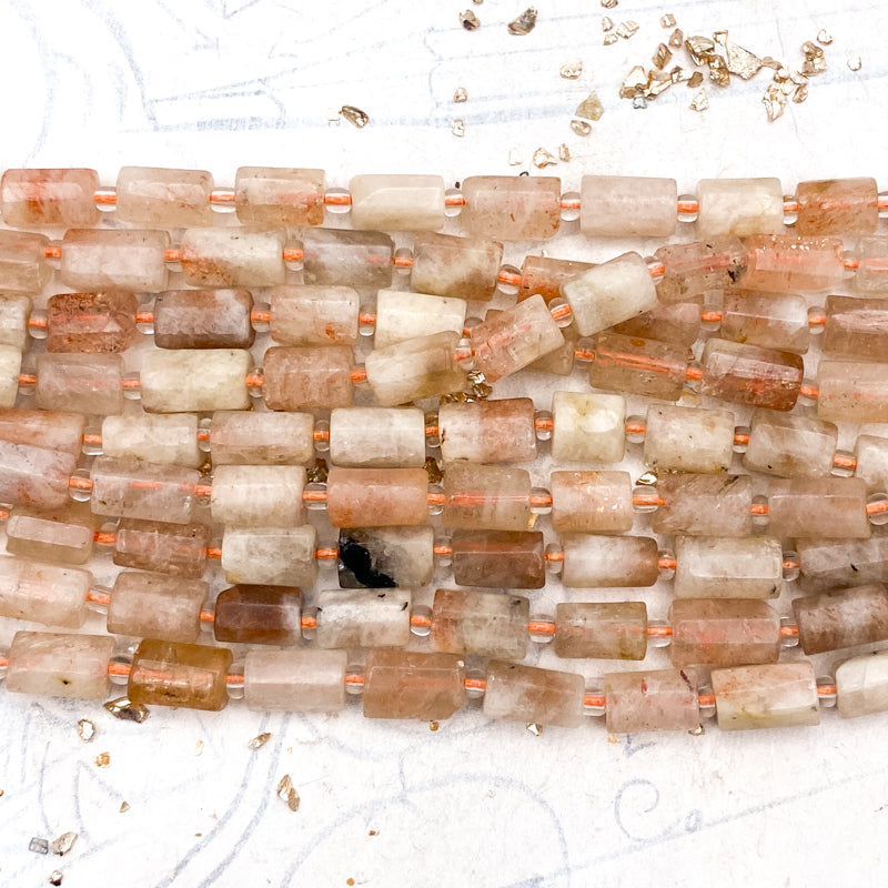 Sunstone Tube Gemstone Strand