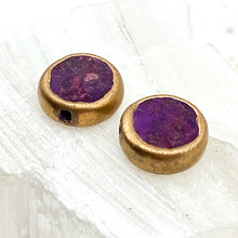 Load image into Gallery viewer, Round Purple Impression Jasper Coin Pair
