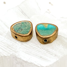 Load image into Gallery viewer, Flat Triangle Turquoise Coin Pair
