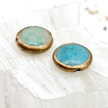 Load image into Gallery viewer, Round Turquoise Coin Pair
