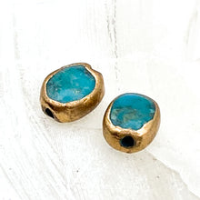 Load image into Gallery viewer, Oval Turquoise Coin Pair
