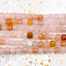 Load image into Gallery viewer, Doorbuster - 6mm Gemstone Faceted Cube Bead Strand
