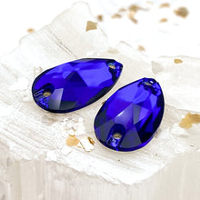 Load image into Gallery viewer, Discontinued! - 18x10.5mm Cobalt Premium Austrian Crystal Drop Link Pair
