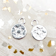 Load image into Gallery viewer, Sterling Silver Tiny Star of David Charm Pair
