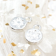 Load image into Gallery viewer, Sterling Silver Tiny Star of David Charm Pair
