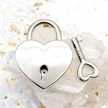 Load image into Gallery viewer, Silver All My Love Lock with Little Key
