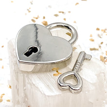 Load image into Gallery viewer, Silver All My Love Lock with Little Key
