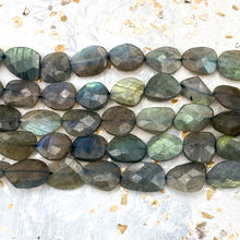 Load image into Gallery viewer, Faceted Teardrop Labradorite Strand

