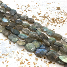 Load image into Gallery viewer, Faceted Teardrop Labradorite Strand
