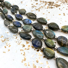 Load image into Gallery viewer, Graduated Labradorite Gemstone Bead Strand
